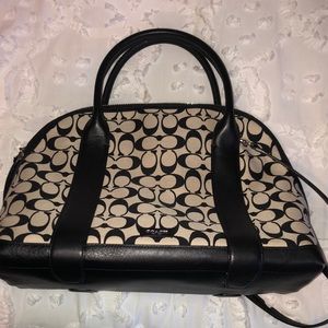 Coach black and gray purse